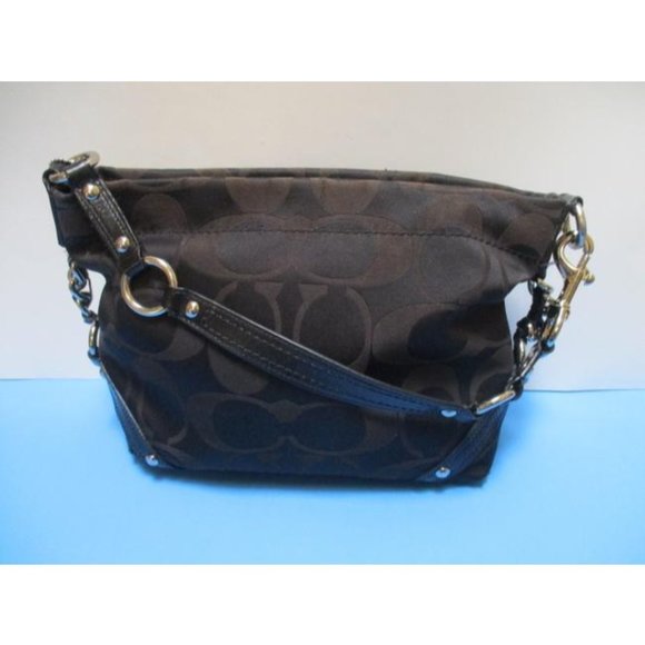 *Coach 1941 Chocolate Brown Canvas Logo Satchel